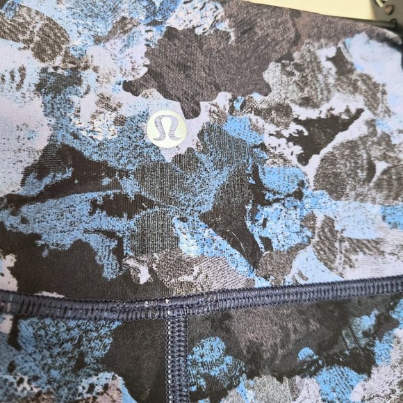 Lululemon Wunder Under High Rise 7/8 Leggings Blue Screen Camo Multicolor Size 4 - Picture 5 of 8